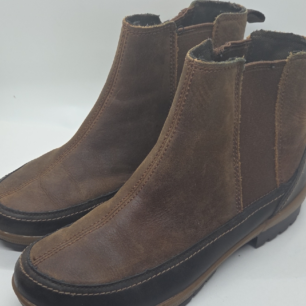 Merrell Emery Two-Tone Brown Leather Ankle Boots